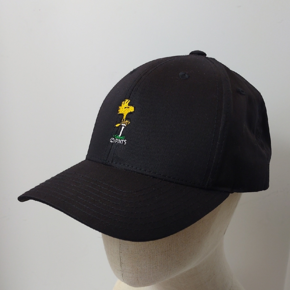 The Schultz 2018 Wright and Ditson Snapback Hat Peanuts Woodstock Black